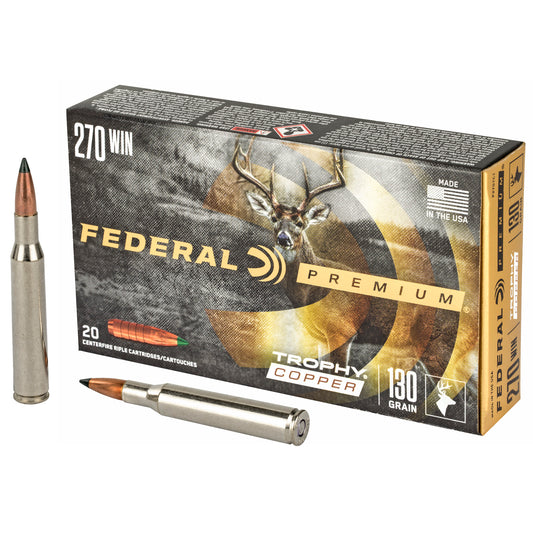 Federal Premium Trophy Copper 270 Winchester 130-Grain Bullet (20 Pack)