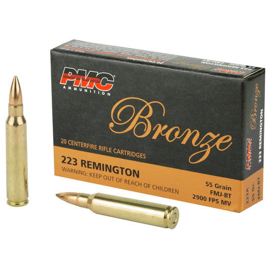 PMC Ammunition Bronze .223 Remington 55 Grain Full Metal Jacket * 20 Rounds Per Box