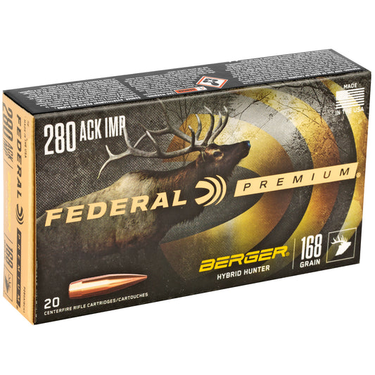 Federal Premium 280 Ackley Improved Hybrid Hunter 168 Grain Rifle Ammunition (20 Rounds)