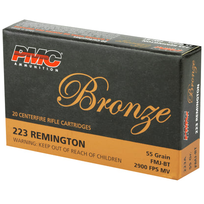 PMC Ammunition Bronze .223 Remington 55 Grain Full Metal Jacket * 20 Rounds Per Box