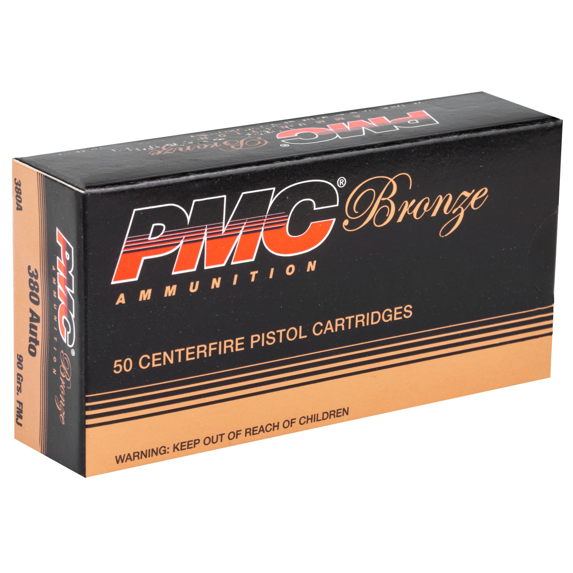 PMC Ammunition Bronze .380 ACP 90-Grain Full Metal Jacket * Bulk Pack of 1,000 Rounds