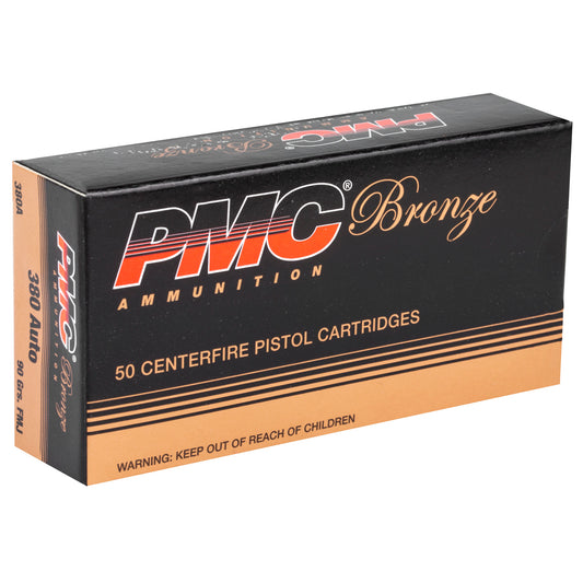 PMC Ammunition Bronze .380 ACP 90-Grain Full Metal Jacket * Bulk Pack of 1,000 Rounds