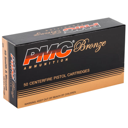 PMC Ammunition Bronze 40 S&W 180-Grain Full Metal Jacket (FMJ) * 50 Rounds Per Box