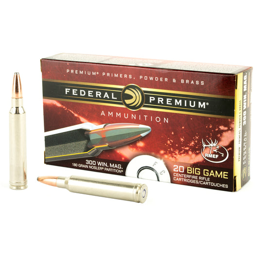 Federal Premium Nosler Partition 300 Winchester Magnum 180-Grain Rifle Ammunition (20 Rounds)