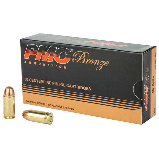 PMC Ammunition Bronze 45 ACP 230-Grain Full Metal Jacket * 50 Rounds per Box, 1000 per Case