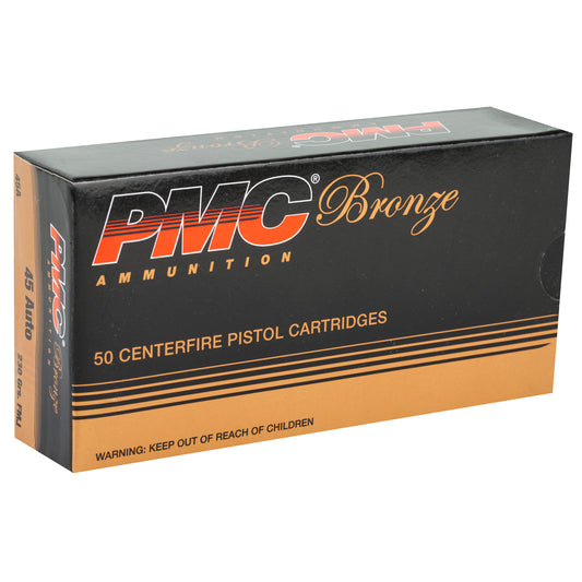 PMC Ammunition Bronze 45 ACP 230-Grain Full Metal Jacket * 50 Rounds per Box, 1000 per Case
