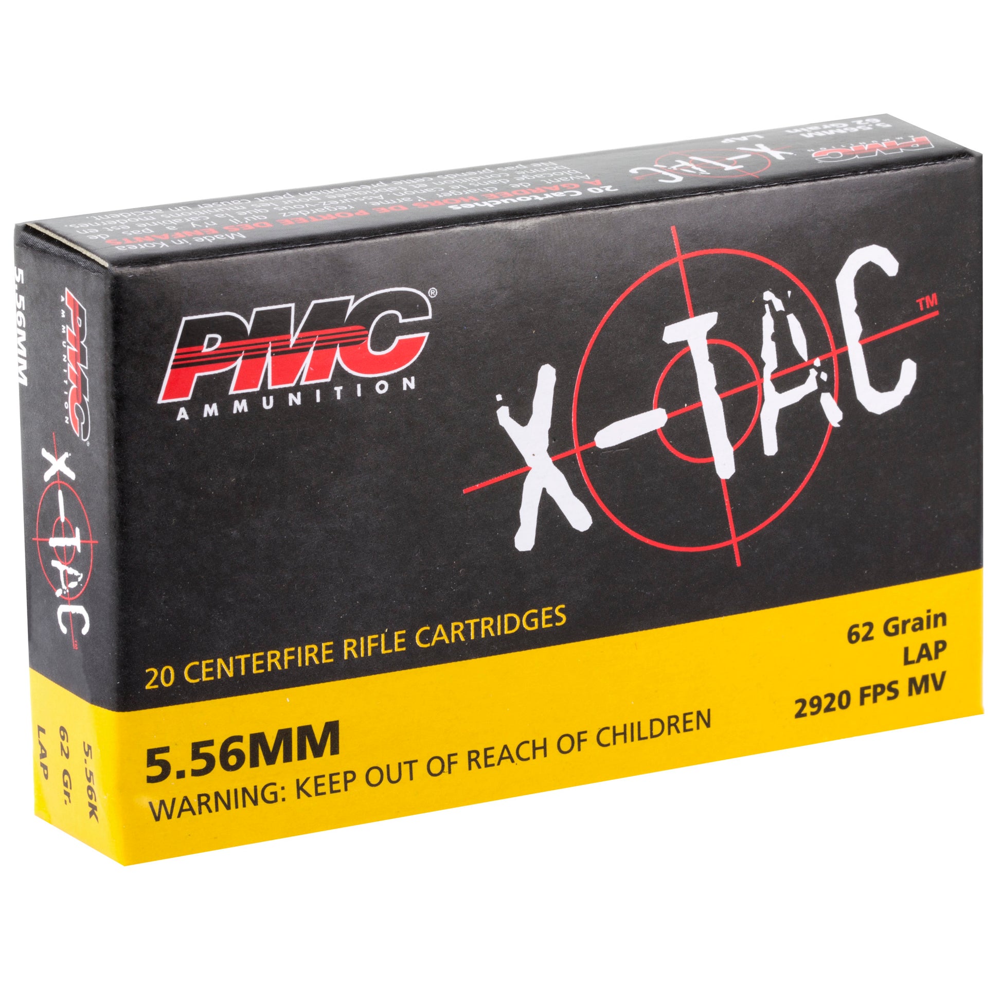 PMC Ammunition XTAC 5.56 NATO 62-Grain Green Tip * Reliable Military-Grade Ammo for Professionals and Enthusiasts