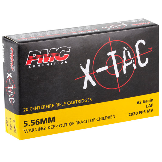 PMC Ammunition XTAC 5.56 NATO 62-Grain Green Tip * Reliable Military-Grade Ammo for Professionals and Enthusiasts
