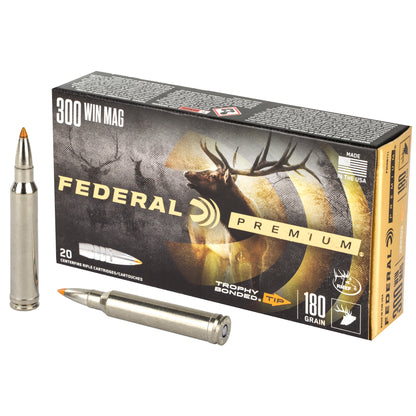 Federal Premium Trophy Bonded Tip .300 Winchester Magnum 180-Grain Bonded Hollow Point Ammunition (20 Rounds per Box)