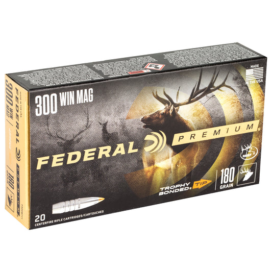 Federal Premium Trophy Bonded Tip .300 Winchester Magnum 180-Grain Bonded Hollow Point Ammunition (20 Rounds per Box)
