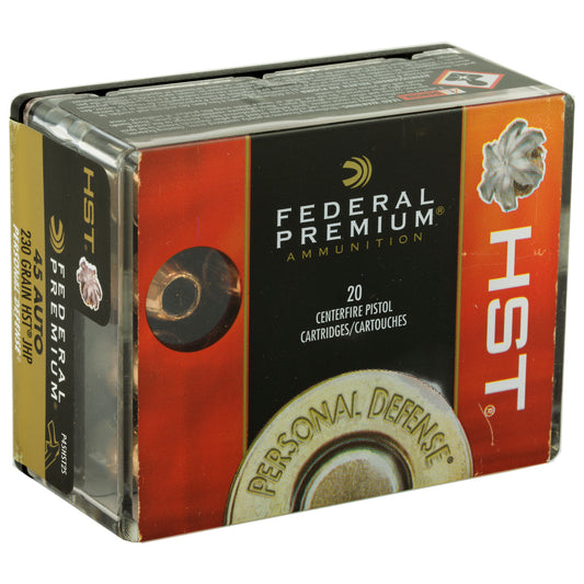 Federal Premium HST 45 ACP 230-Grain Hollow Point Ammunition - 20 Rounds Per Box