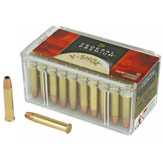Federal Premium VShok .22 WMR Hollow Point Ammunition - 30 Grain, 50 Rounds