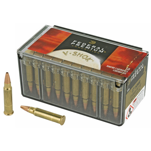 Federal Premium VShok 17 HMR 17-Grain TNT Rifle Ammunition - 50 Round Box