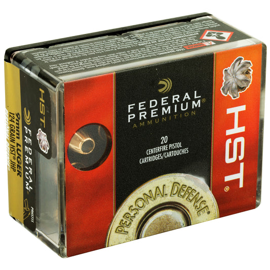 Federal Premium HST 9mm 124-Grain Jacketed Hollow Point Ammunition * Reliable Self-Defense Performance