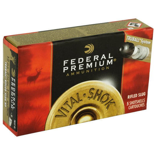 Federal Premium TruBall 12 Gauge 2.75-Inch Rifled Slug - 1 oz - Box of 5, Case of 250