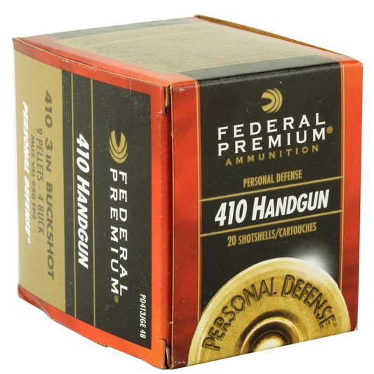 Federal Premium .410 Gauge 3 Buckshot - 4 Buck, 20 Rounds per Box, 200 per Case