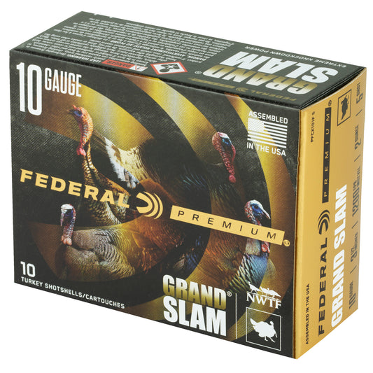 Federal Premium Grand Slam 10 Gauge 3.5-Inch Shotshells with FLITECONTROL FLEX Wad * 2 oz #5 Shot, 10 Rounds per Box
