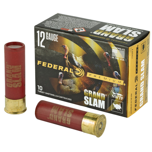 Federal Premium Grand Slam 12 Gauge Shotshells, 3-inch, #4 Buckshot, 1.75 oz * 10 Rounds per Box