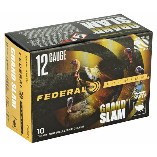 Federal Premium Grand Slam 12 Gauge Shotshells, 3-inch, #4 Buckshot, 1.75 oz * 10 Rounds per Box