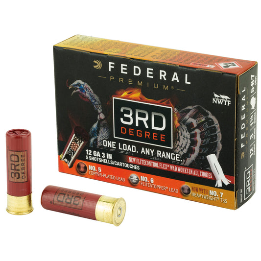 Federal Premium 3rd Degree 12 Gauge Shotshell * 1.75 oz with FLITECONTROL FLEX Wad, 50 Rounds