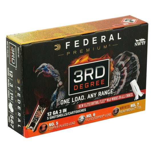 Federal Premium 3rd Degree 12 Gauge Shotshell * 1.75 oz with FLITECONTROL FLEX Wad, 50 Rounds