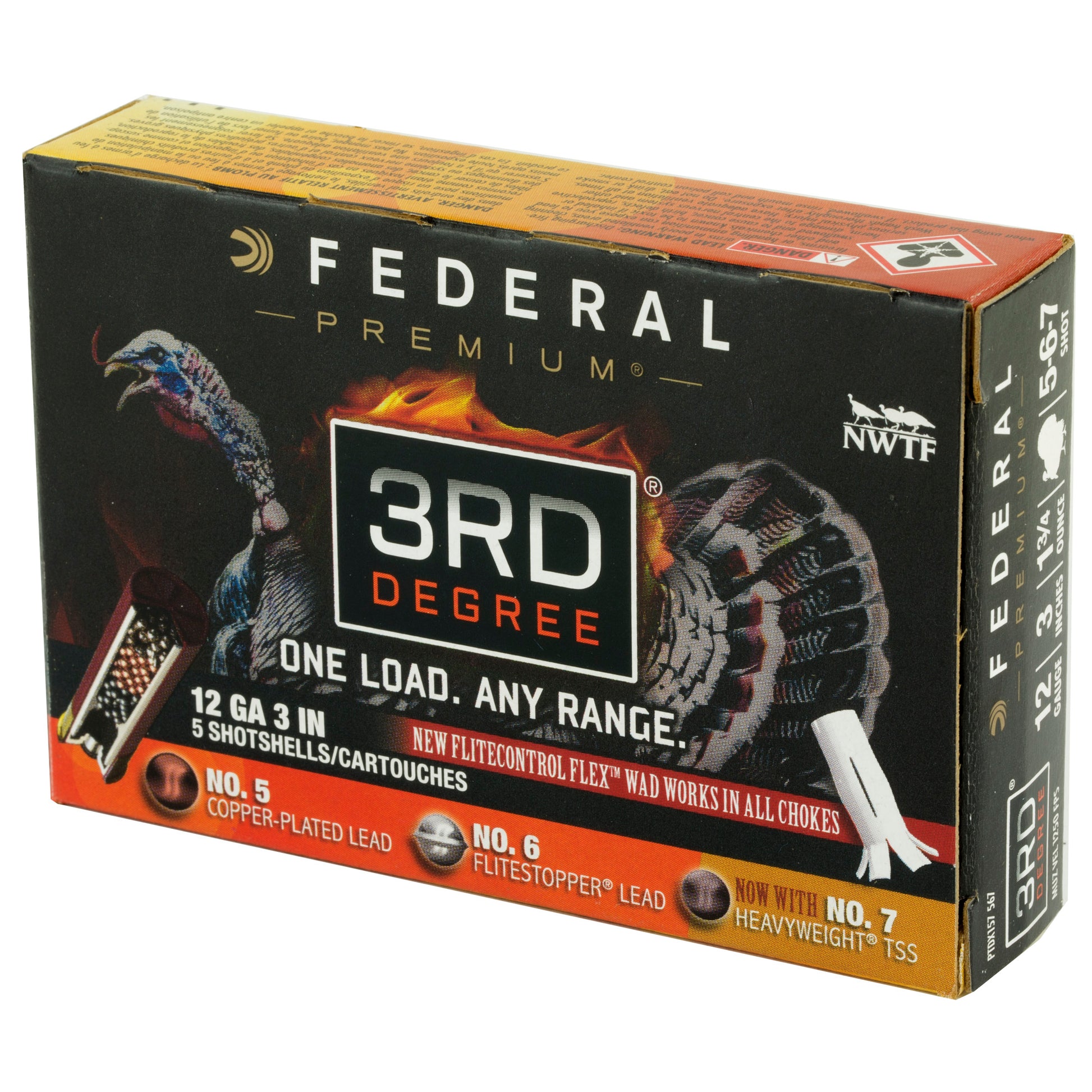 Federal Premium 3rd Degree 12 Gauge Shotshell * 1.75 oz with FLITECONTROL FLEX Wad, 50 Rounds