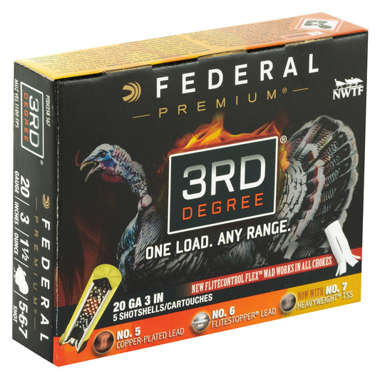 Federal 3rd Degree 20 Gauge Shotshells * 1-7/16 oz, 3-Stage Payload for Versatile Hunting Performance