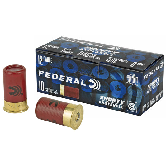 Federal Shorty Shotshell 12 Gauge, 1.75-inch, 8 Shot - Pack of 10