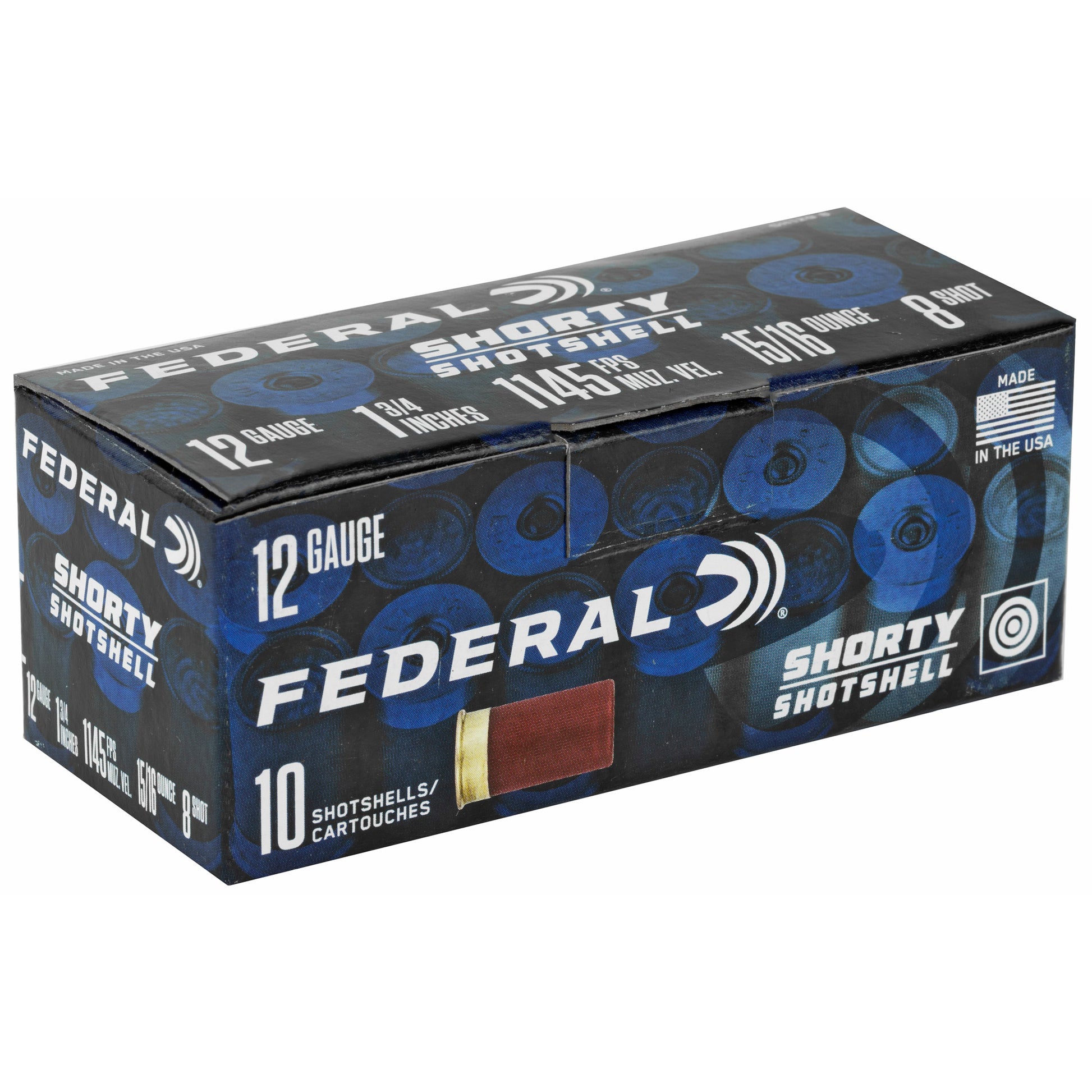 Federal Shorty Shotshell 12 Gauge, 1.75-inch, 8 Shot - Pack of 10