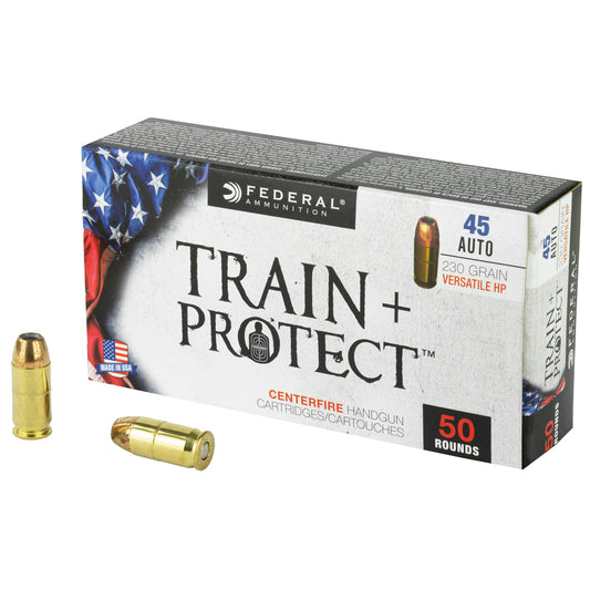 Federal Train & Protect .45 ACP 230 Grain VHP Hollow Point Ammunition - Pack of 50 Rounds