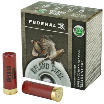 Federal Field & Range Steel 12 Gauge Shotshells * 1 1/8 oz #6 Steel Shot for Dove and Upland Game