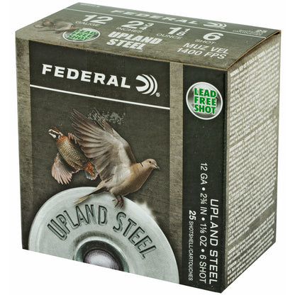 Federal Field & Range Steel 12 Gauge Shotshells * 1 1/8 oz #6 Steel Shot for Dove and Upland Game