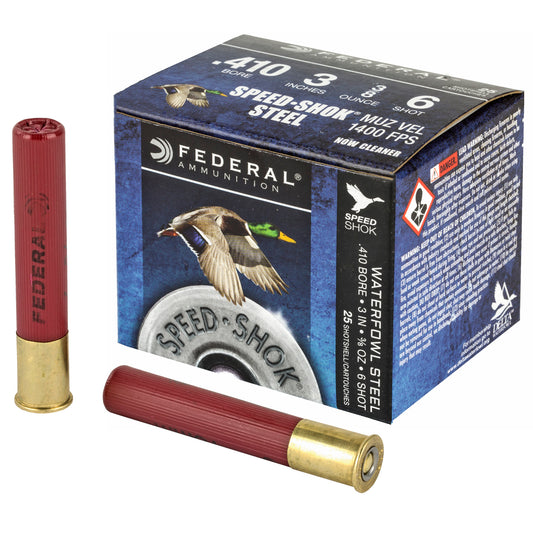 Federal Speed-Shok Steel Shot 410 Gauge 3" #6 - Reliable Hunting and Shooting Ammo
