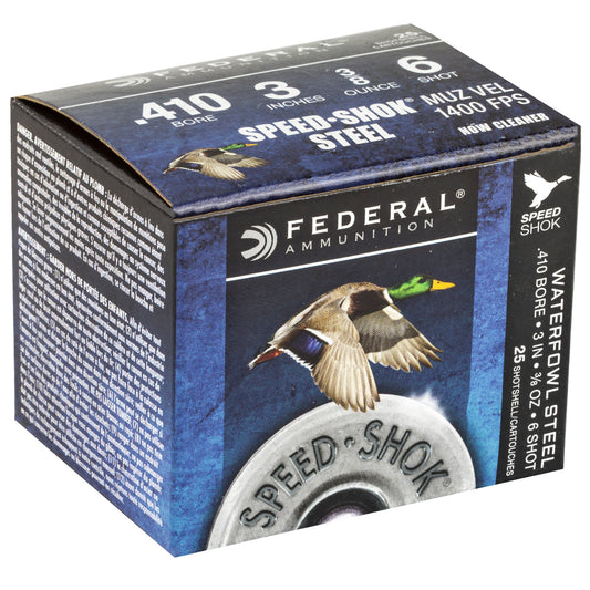 Federal Speed-Shok Steel Shot 410 Gauge 3" #6 - Reliable Hunting and Shooting Ammo