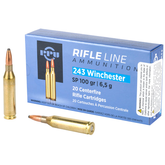 Prvi Partizan PPU 243WIN Soft Point Rifle Ammunition * 100 Grain * 20 Rounds per Box