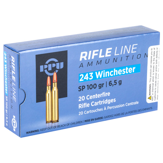 Prvi Partizan PPU 243WIN Soft Point Rifle Ammunition * 100 Grain * 20 Rounds per Box