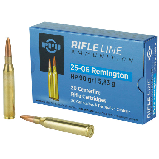 Prvi Partizan PPU 25-06 Remington Hollow Point Rifle Ammunition - 90 Grain, 20 Rounds per Box