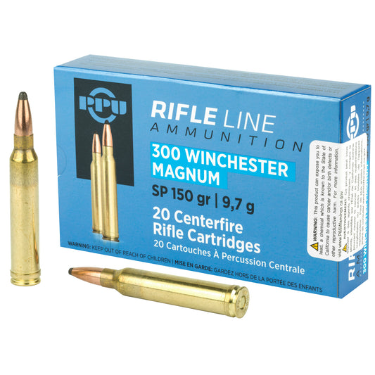Prvi Partizan PPU 300 Win Mag Soft Point Ammunition * 150 Grain, 20 Rounds Per Box