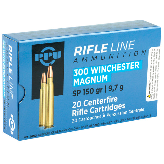 Prvi Partizan PPU 300 Win Mag Soft Point Ammunition * 150 Grain, 20 Rounds Per Box