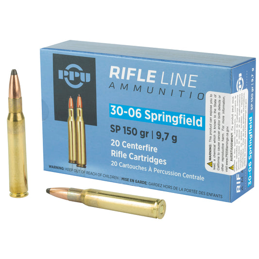 Prvi Partizan PPU 30-06 Springfield 150 Grain Soft Point Rifle Ammunition, 20 Rounds per Box