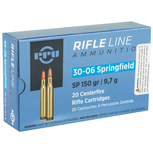 Prvi Partizan PPU 30-06 Springfield 150 Grain Soft Point Rifle Ammunition, 20 Rounds per Box