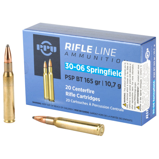 Prvi Partizan PPU 30-06 Springfield Rifle Ammunition, 165-Grain Pointed Soft Point, 20 Rounds per Box