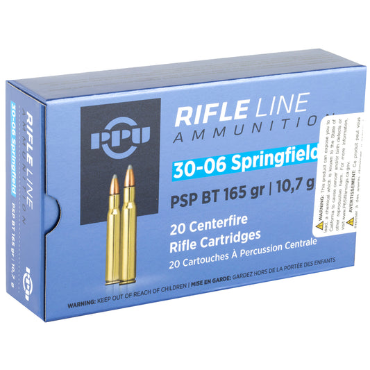 Prvi Partizan PPU 30-06 Springfield Rifle Ammunition, 165-Grain Pointed Soft Point, 20 Rounds per Box