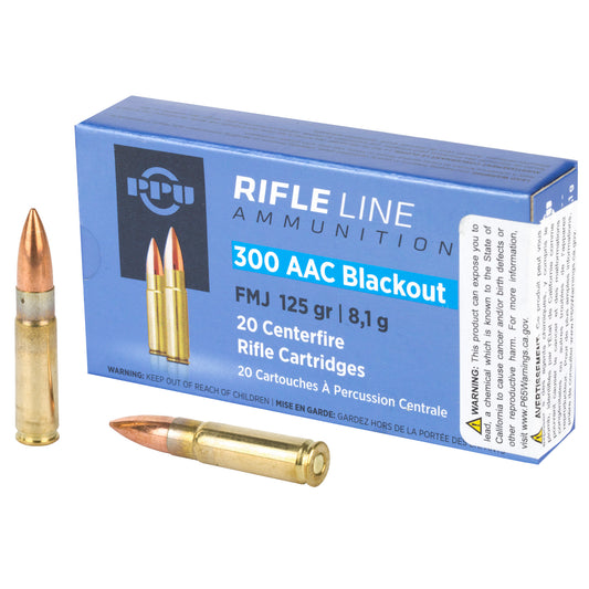 Prvi Partizan PPU 300 Blackout Full Metal Jacket 125 Grain Rifle Ammunition - Box of 20 Rounds
