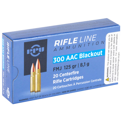 Prvi Partizan PPU 300 Blackout Full Metal Jacket 125 Grain Rifle Ammunition - Box of 20 Rounds