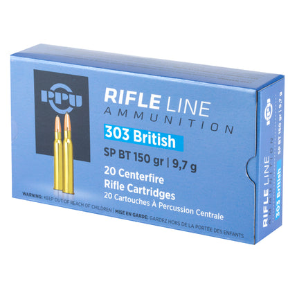 Prvi Partizan PPU 303 British Soft Point Rifle Ammunition - 150 Grain, 20 Rounds Per Box