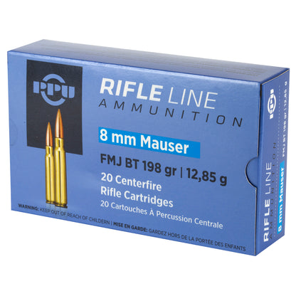 Prvi Partizan PPU 8mm Mauser Full Metal Jacket Rifle Ammunition * 198 Grain, Box of 20