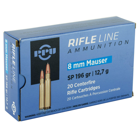 Prvi Partizan PPU 8mm Mauser Soft Point Rifle Ammunition, 196 Grain * 20 Rounds per Box
