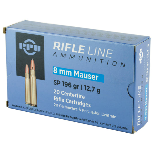 Prvi Partizan PPU 8mm Mauser Soft Point Rifle Ammunition, 196 Grain * 20 Rounds per Box