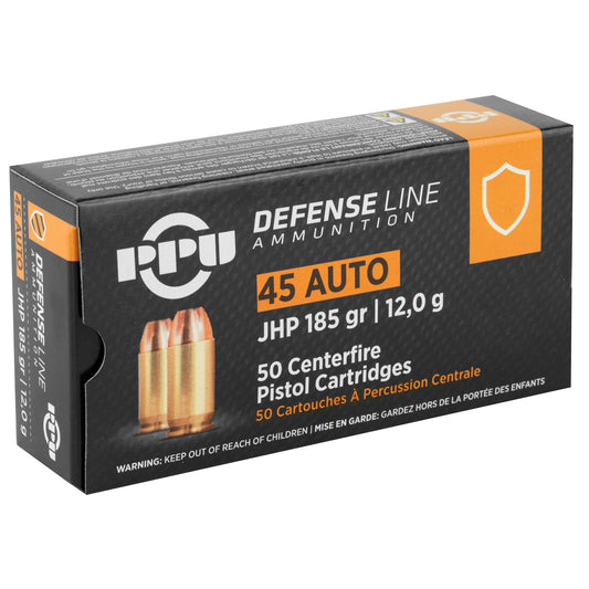 Prvi Partizan PPU 45 ACP Handgun Defense Hollow Point Ammunition, 185 Grain * 50 Rounds Per Box